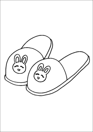 Bunny slippers printable coloring page free to download and print bunny slippers coloring pages bunny drawing