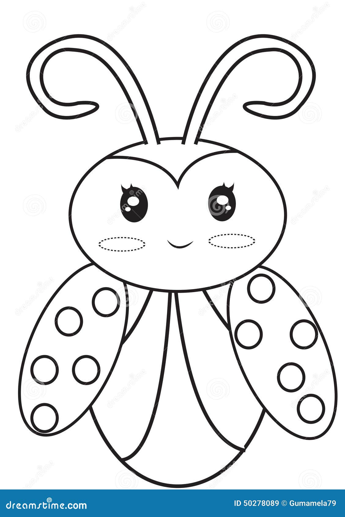 Ladybug coloring page stock illustration illustration of background