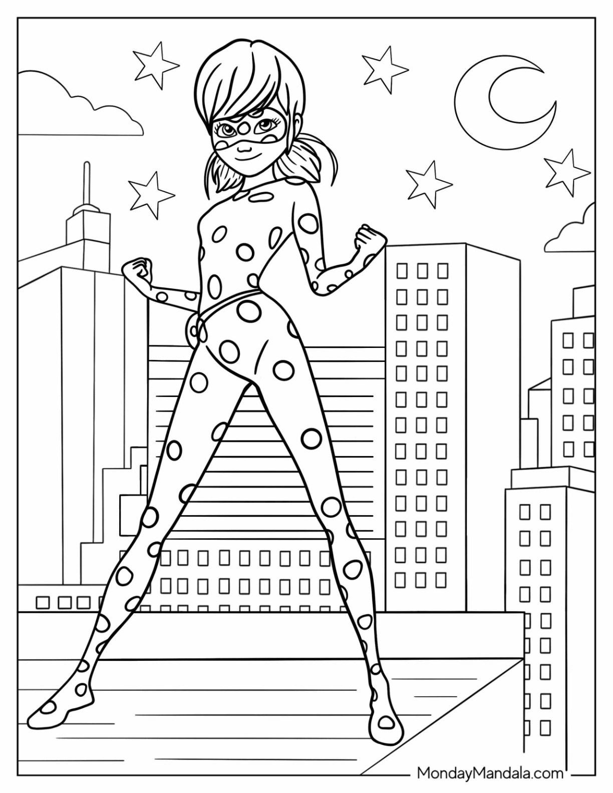 Miraculous ladybug coloring pages free pdf printables