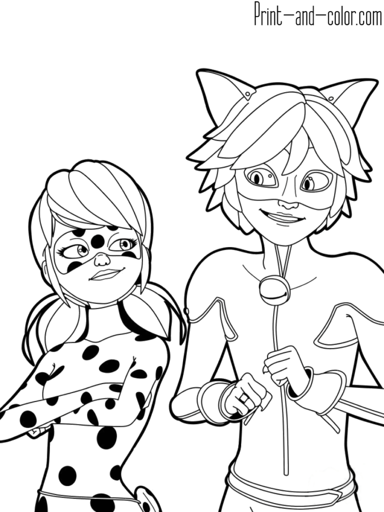 Miraculous tales of ladybug cat noir coloring pages print and color ladybug coloring page bug coloring pages cartoon coloring pages