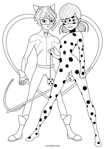 Free printable miraculous ladybug coloring pages for kids