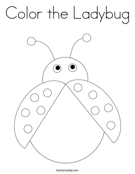 Color the ladybug coloring page