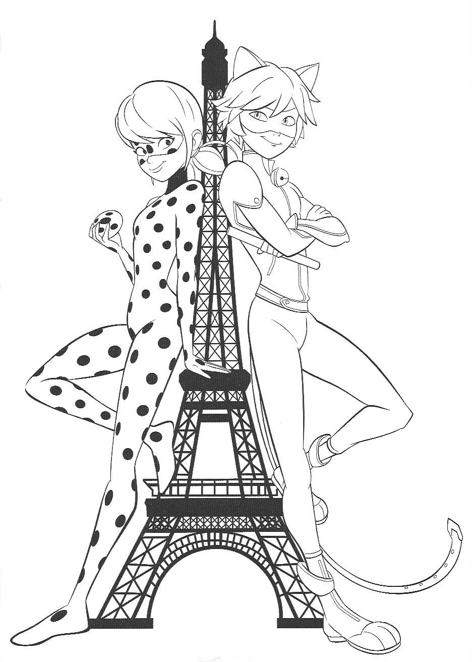 New beautiful miraculous ladybug coloring pages