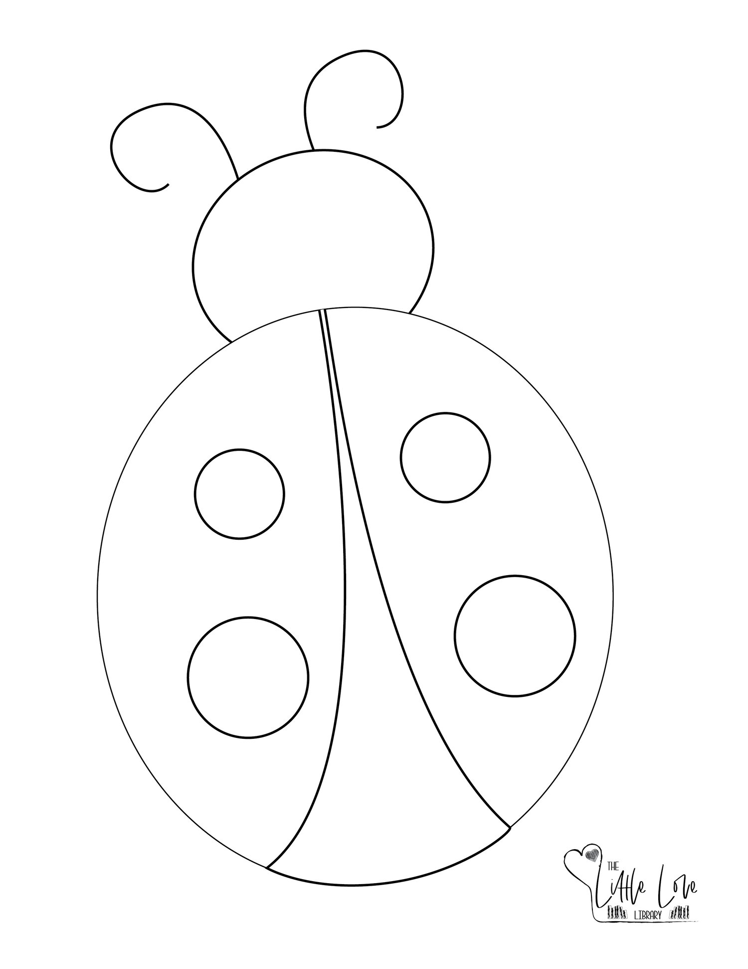 Ladybug coloring sheet