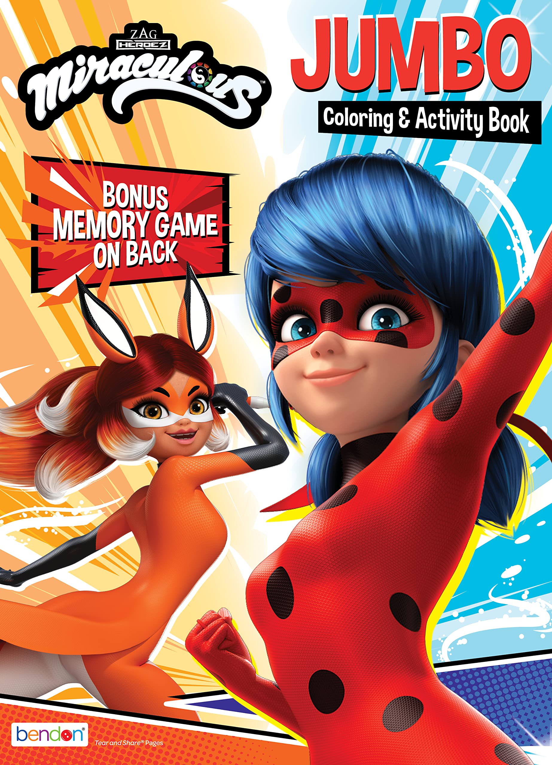 Miraculous ladybug page jumbo coloring book bendon toys games