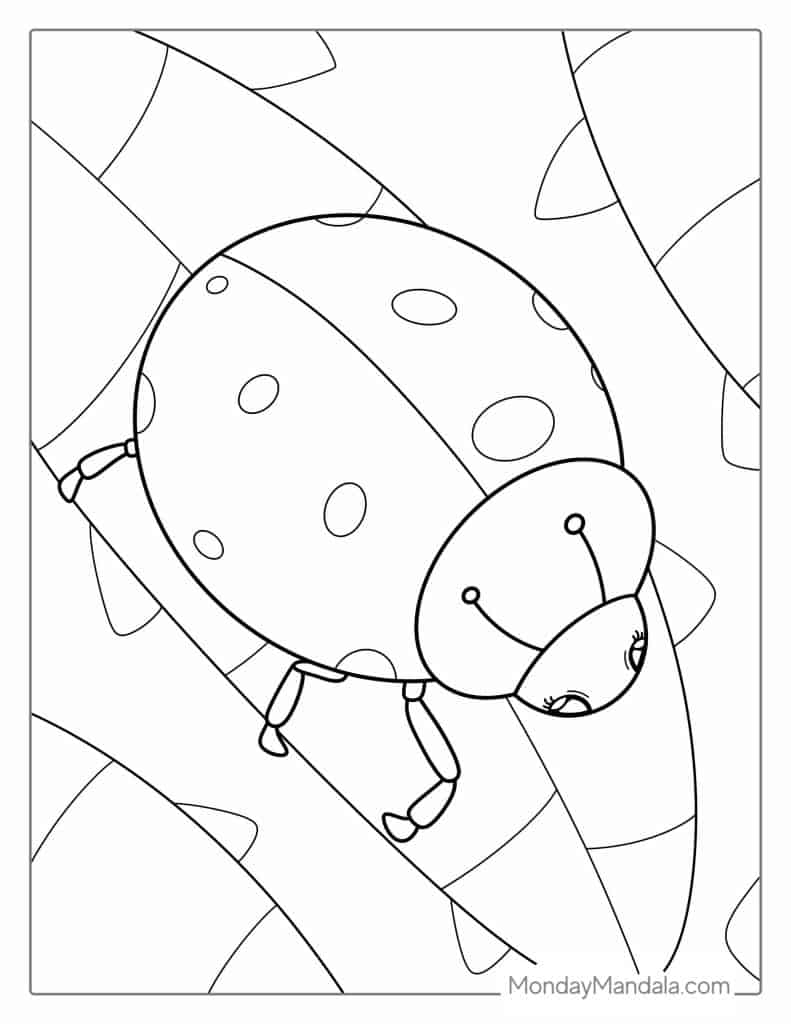 Ladybug coloring pages free pdf printables