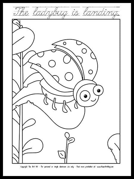 Ladybug coloring pages â the art kit