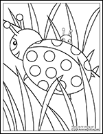 Ladybug coloring page