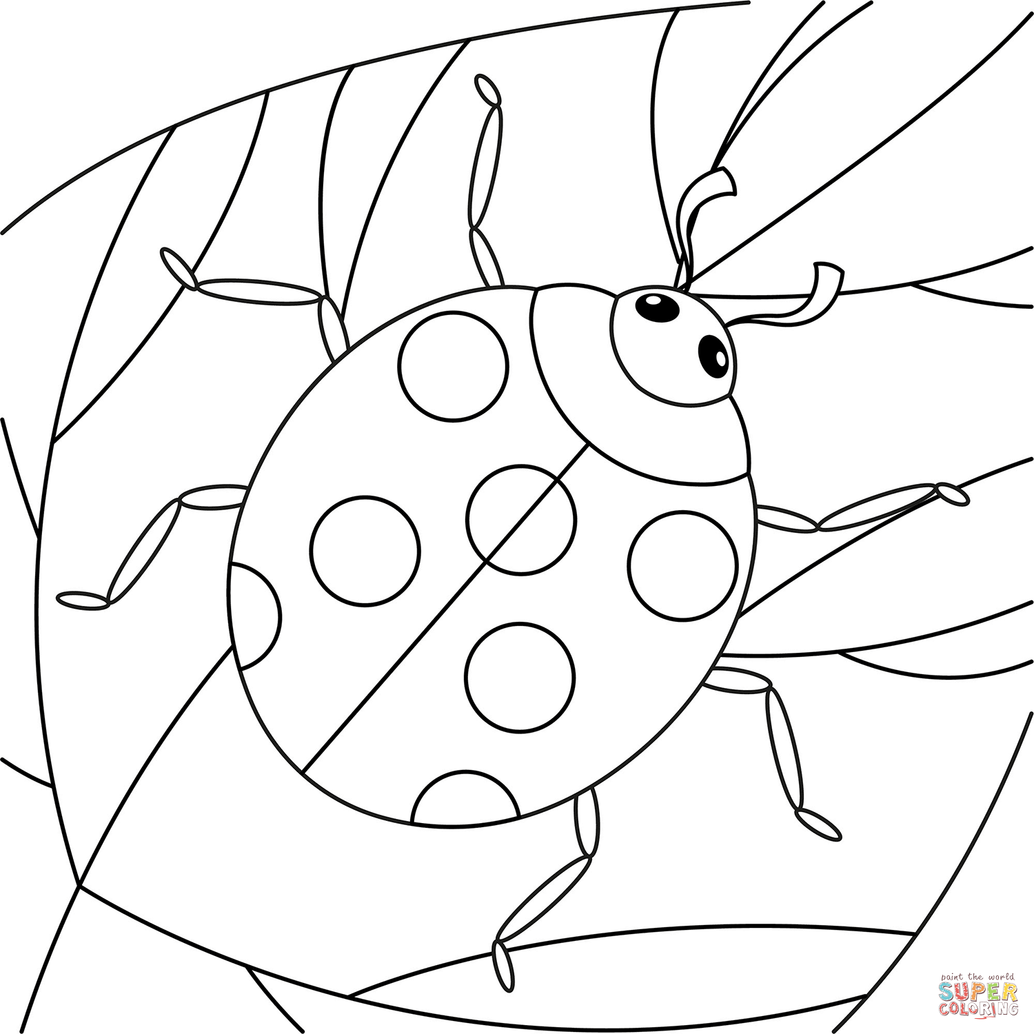 Ladybug coloring page free printable coloring pages