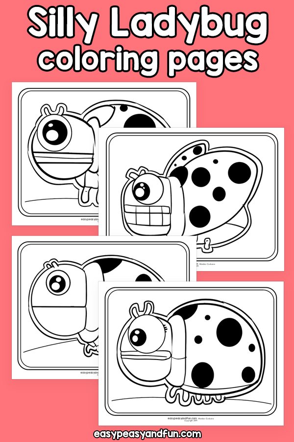 Silly ladybug coloring pages â easy peasy and fun hip