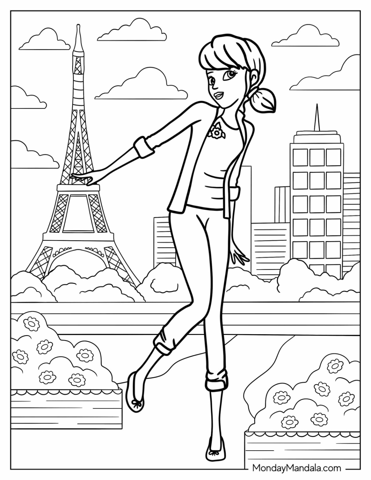 Miraculous ladybug coloring pages free pdf printables