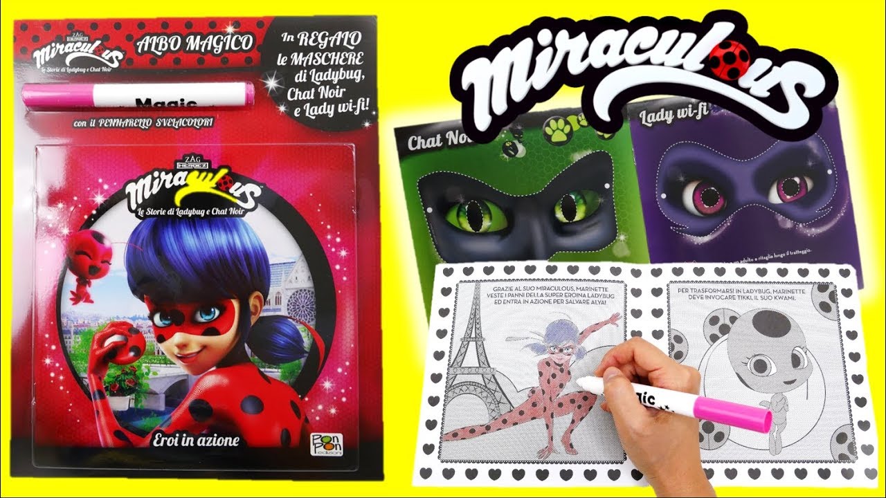 Iraculous ladybug agic arker coloring book cat noir kawai hawk oth