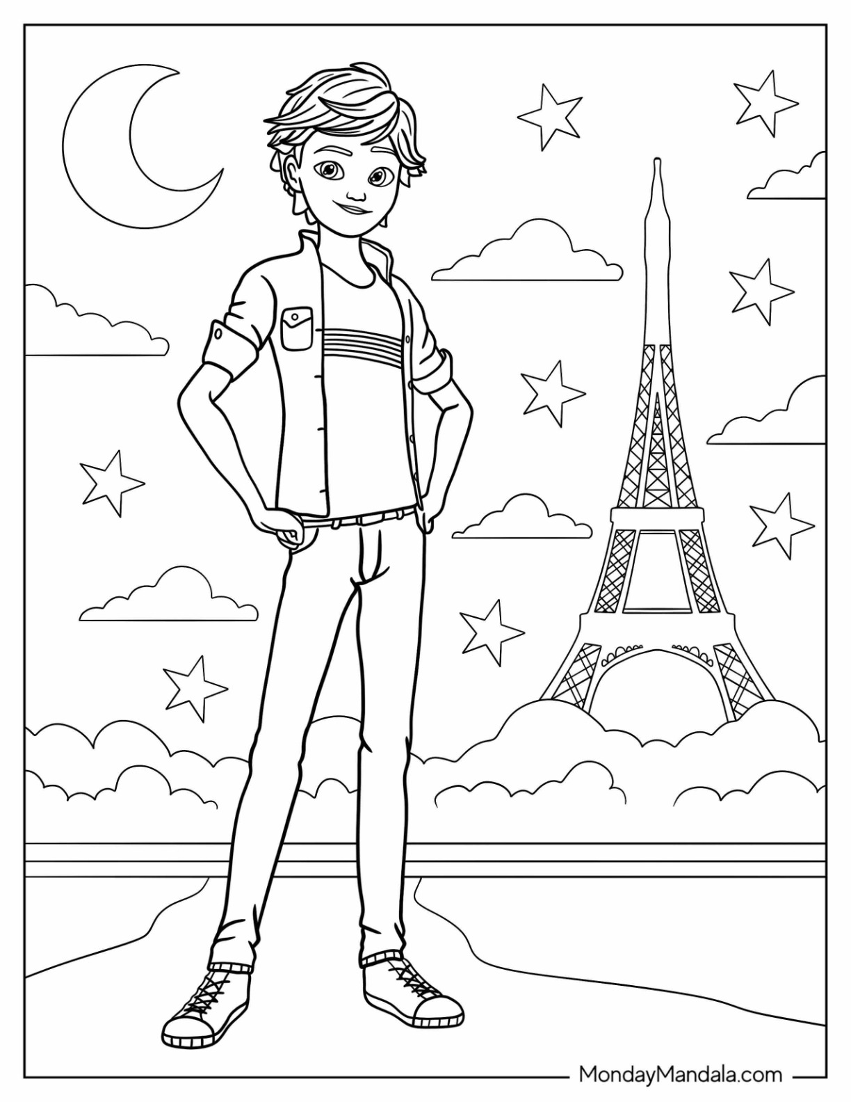 Miraculous ladybug coloring pages free pdf printables