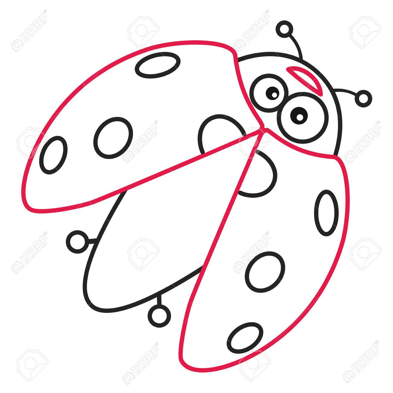 Coloring page illustration of cartoon ladybug royalty free svg cliparts vectors and stock illustration image