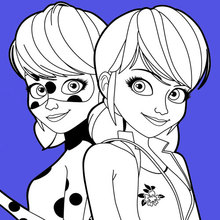 Ladybug and chat noir coloring pages