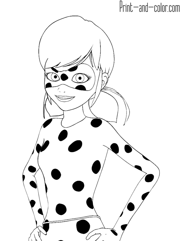 Miraculous tales of ladybug cat noir coloring pages print and color ladybug coloring page coloring pages inspirational coloring pages