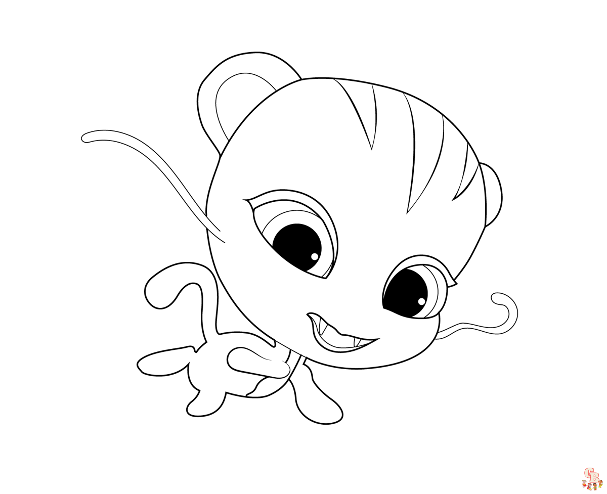 Free kwami miraculous ladybug coloring pages