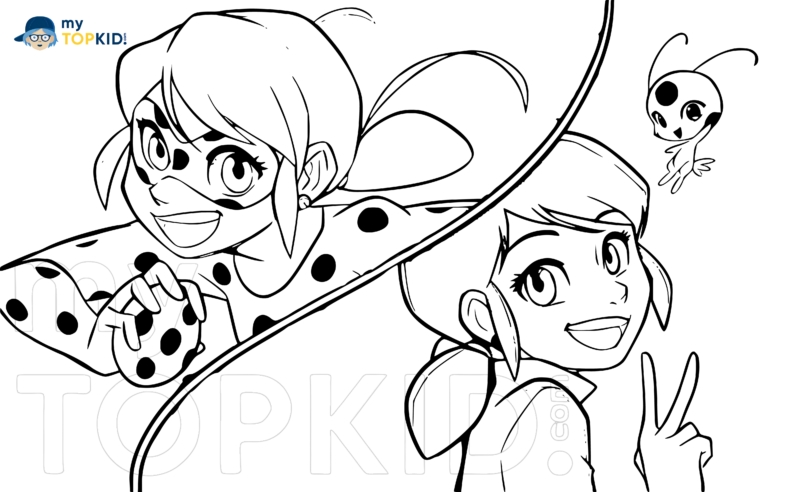 Miraculous ladybug coloring pages