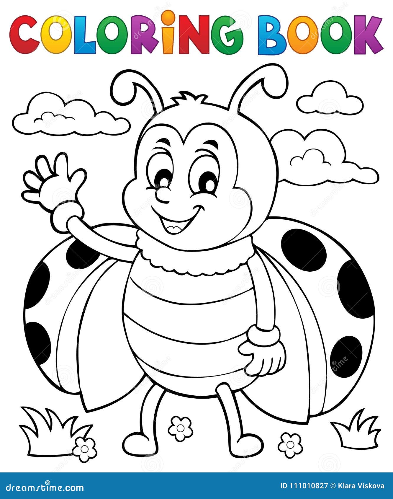 Book coloring ladybug stock illustrations â book coloring ladybug stock illustrations vectors clipart