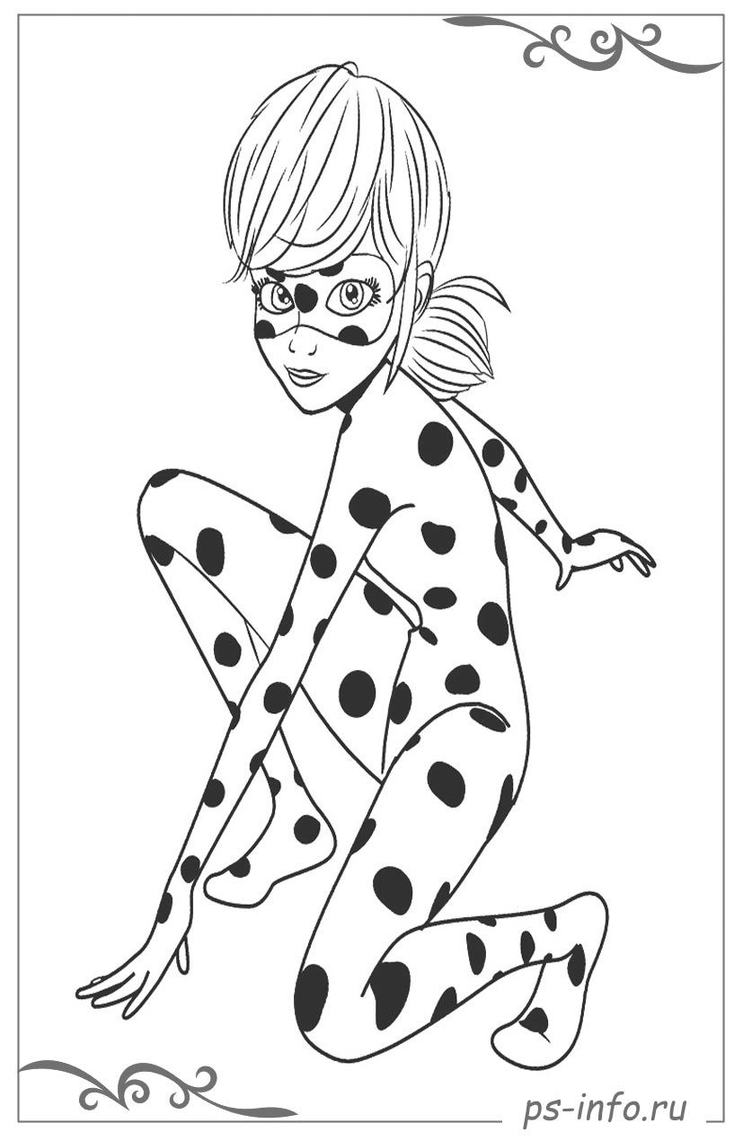 Dibujos para colorear de las aventuras de ladybug