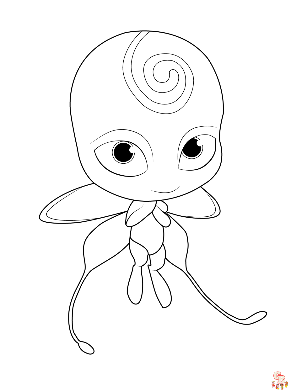 Free kwami miraculous ladybug coloring pages