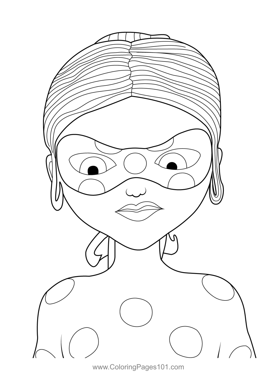 Antibug miraculous ladybug coloring page for kids