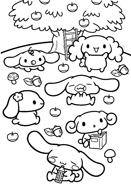 Cinnamoroll coloring pages printable for free download