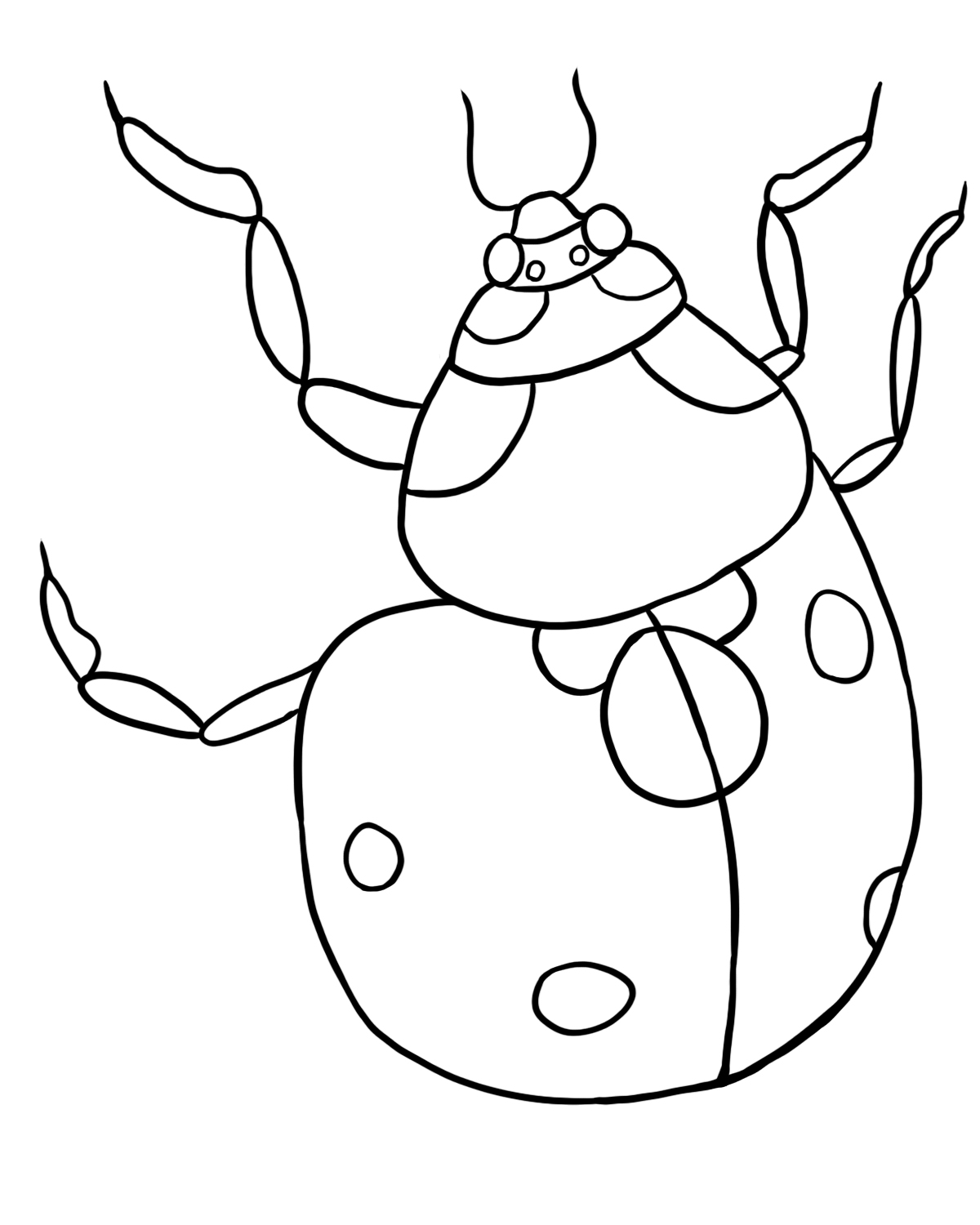 Free ladybug coloring page lb