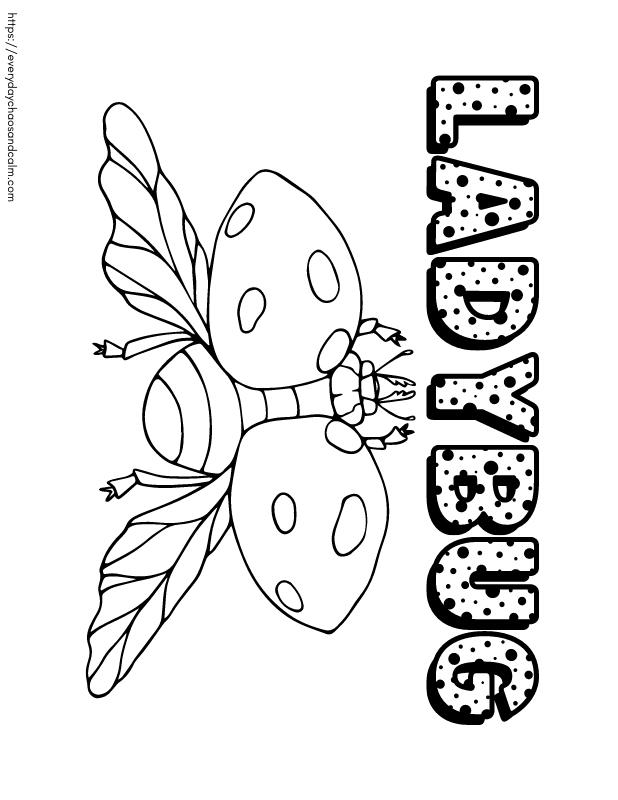 Free ladybug coloring pages for kids