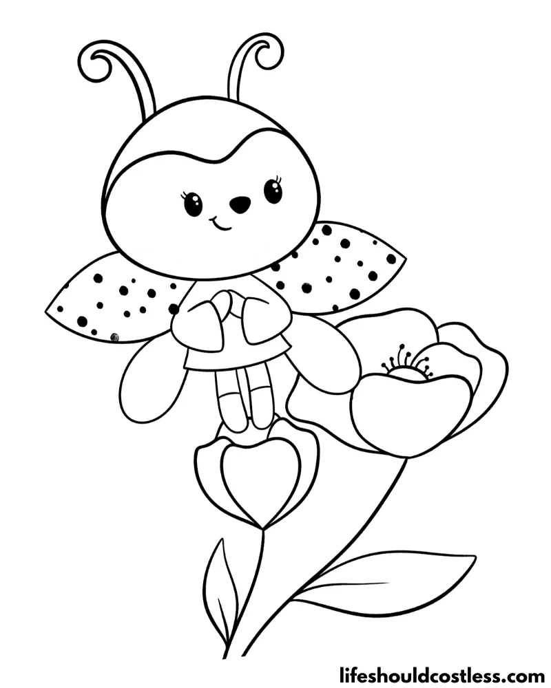 Ladybug coloring pages free printable pdf templates