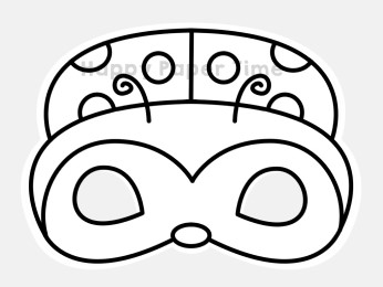 Ladybug mask printable paper template