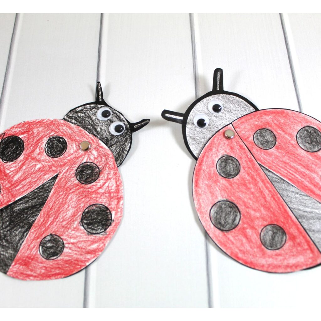 Easy paper ladybug craft for kids free printable