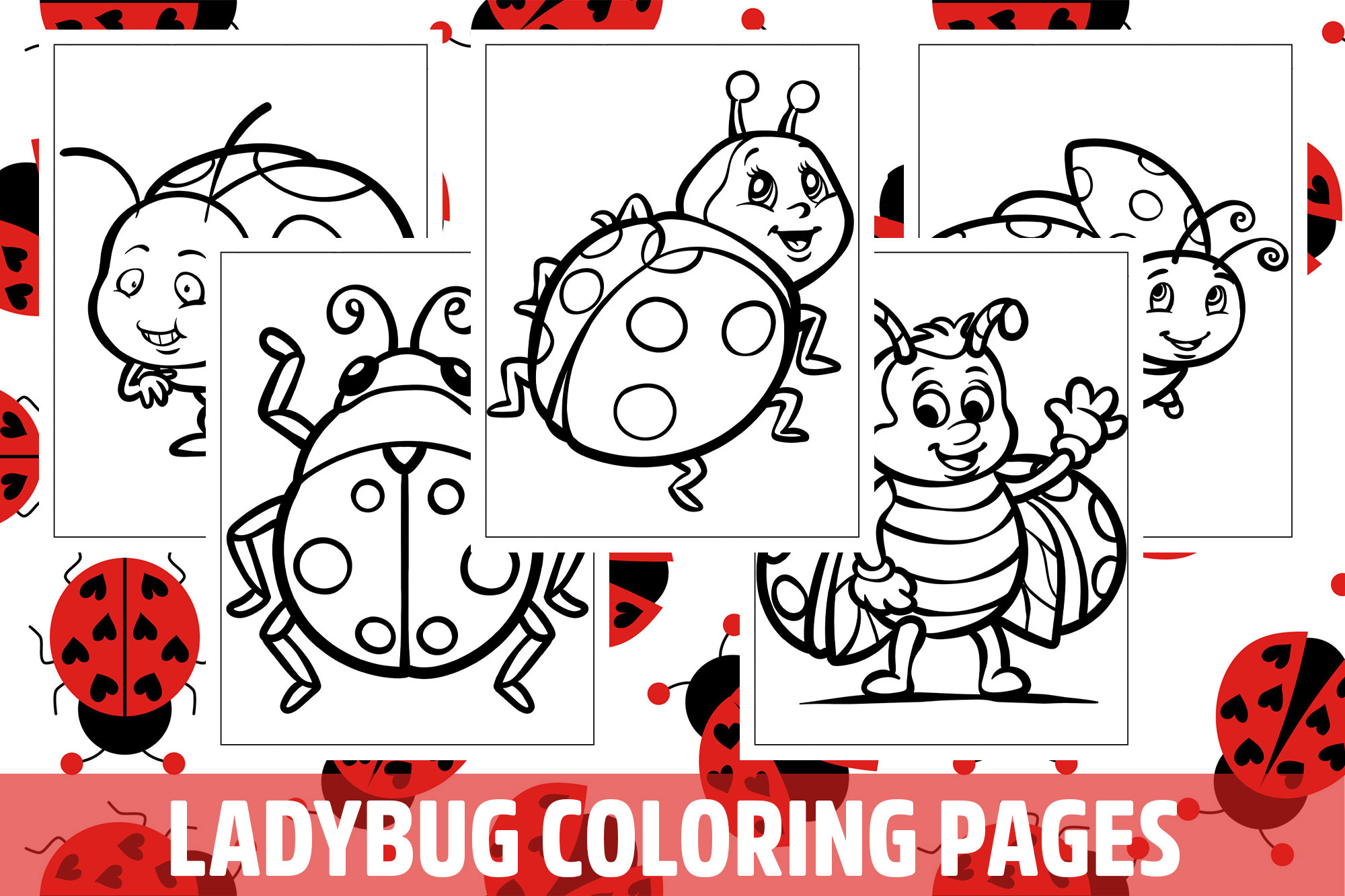 Ladybug coloring pages for kids girls boys teens birthday school activity made by teachers