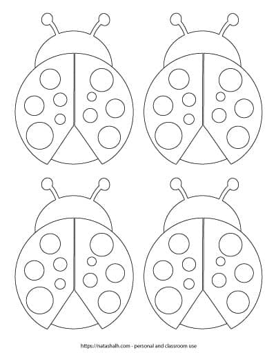 Free printable ladybug templates cute for coloring crafts