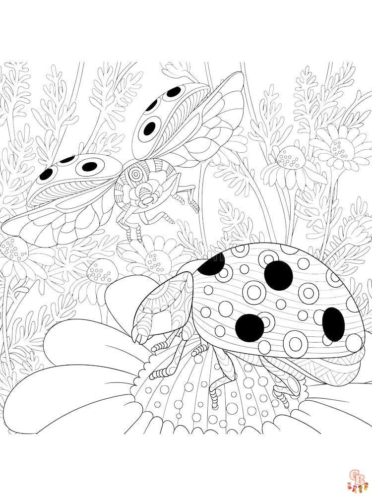 Printable ladybug coloring pages free and easy to color