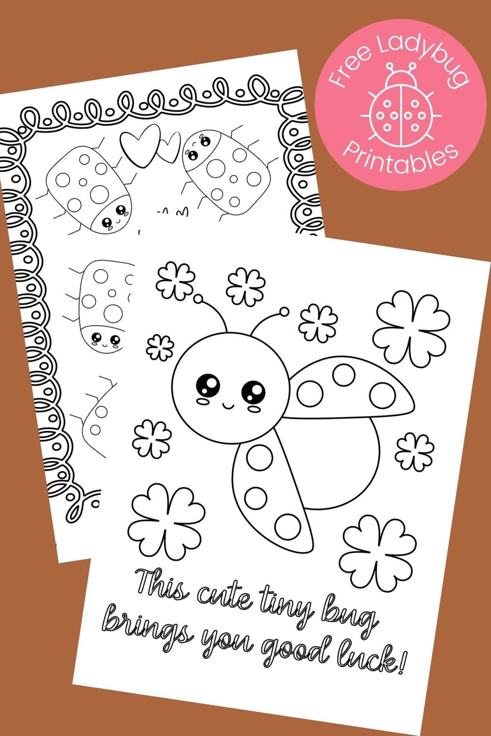 Free printable ladybug coloring pages