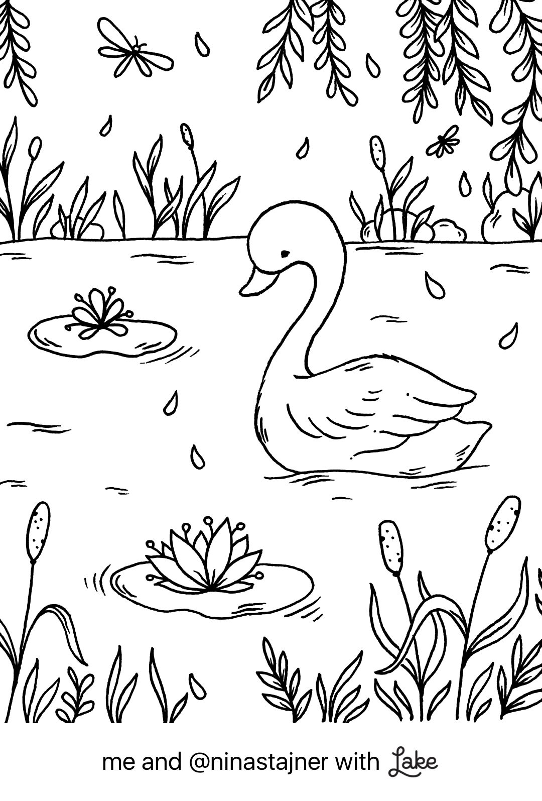 Coloring page from lake coloring app coloring pages lake animals animal coloring pages