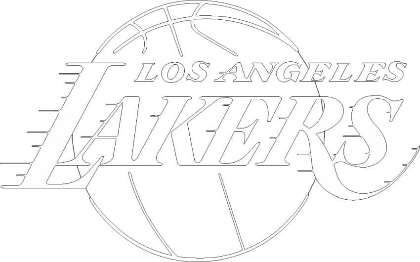 Los angeles lakers logo coloring page