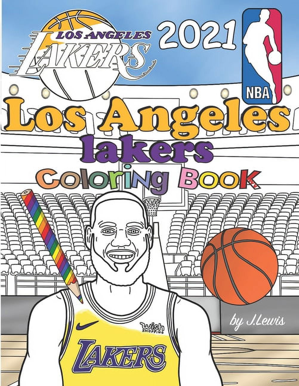 Los angeles lakers coloring book basketball activity book for kids adults paperback