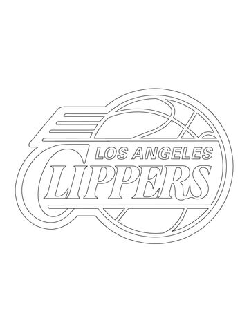 Los angeles clippers logo coloring page free printable coloring pages