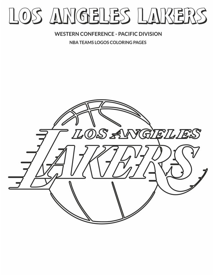 Printable los angeles lakers coloring pages pdf