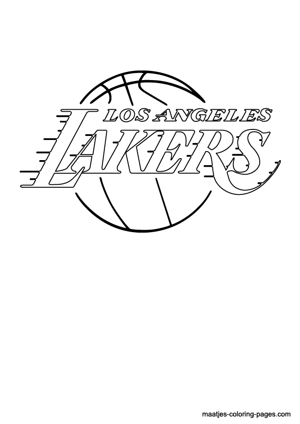 Nba los angeles lakers logo coloring pages