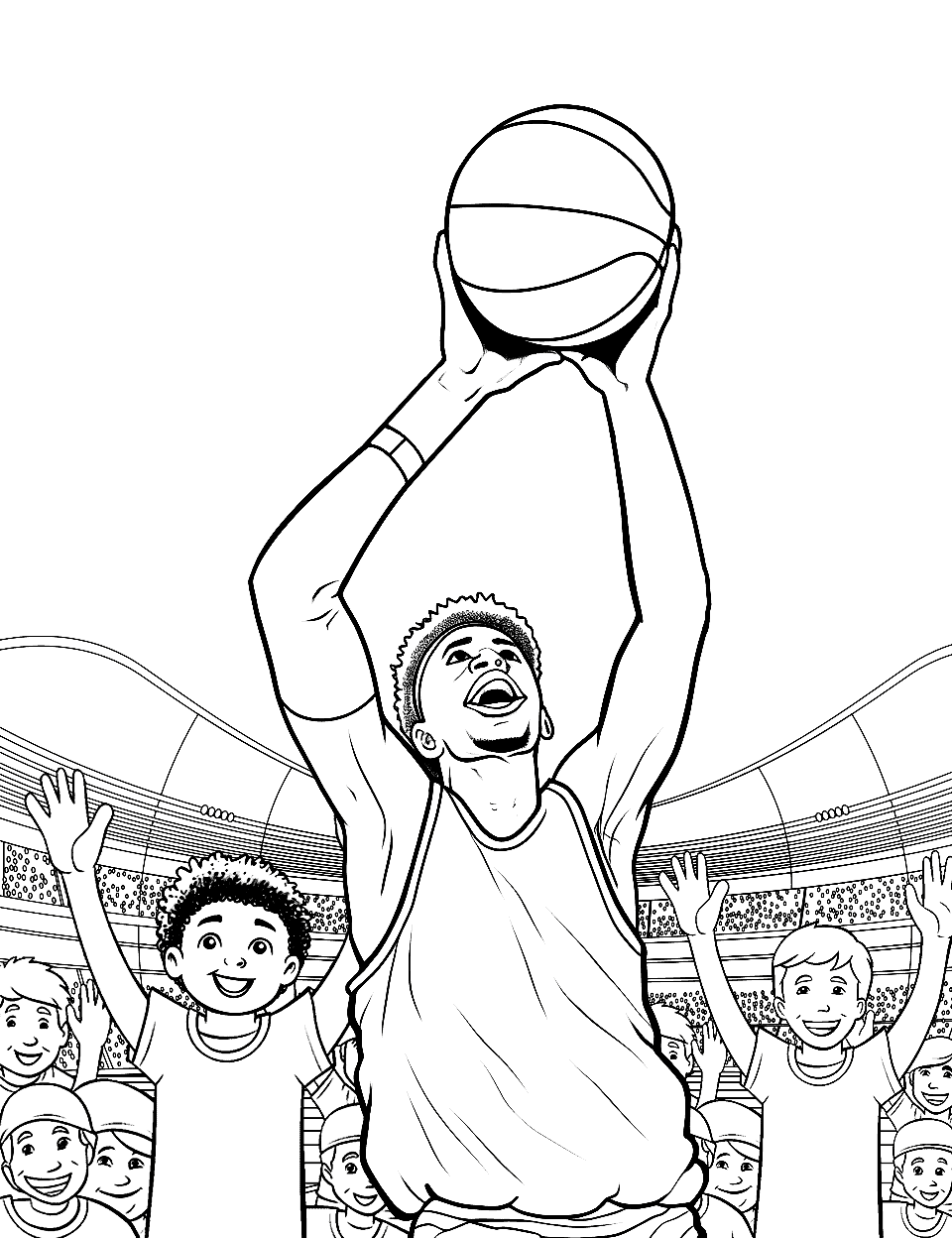 Basketball coloring pages free printable sheets