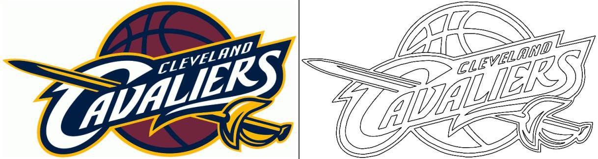 Cleveland cavaliers logo with a sample coloring page