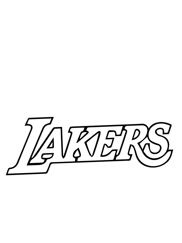 Lakers text logo fãrbung seite