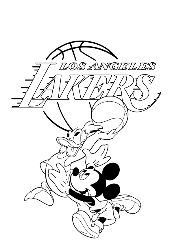 Printable los angeles lakers coloring pages pdf