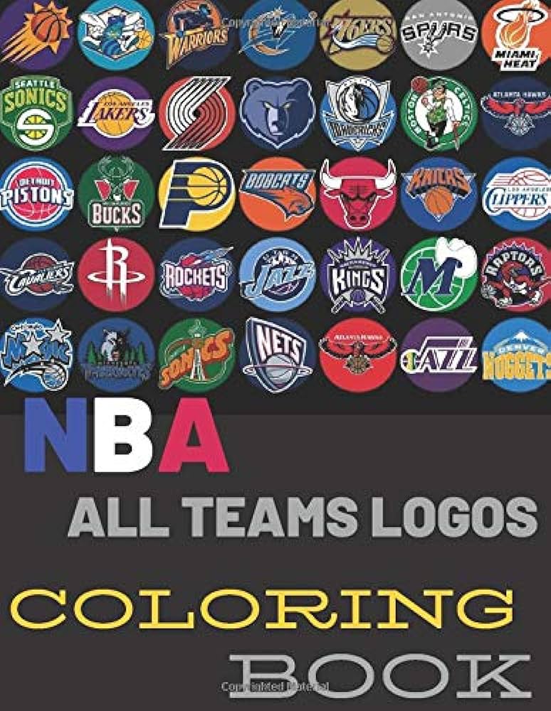 Nba all teams logos coloring book ultimate of nba all teams logos coloring pages