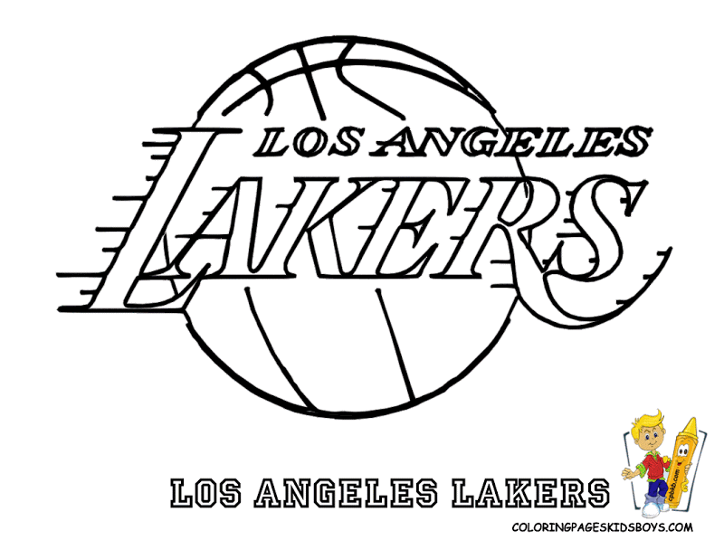 Lakers basketball coloring pages