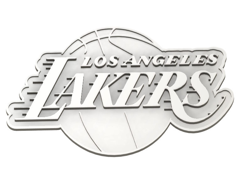 Free stl file la lakers logo ðïãd printer design to downloadãcults