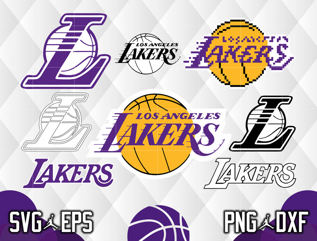 Bundle los angeles lakers logo svg eps dxf png file â